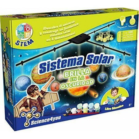 UNIVERSO SISTEMA SOLAR 3D BRILLA EN LA OSCURIDAD