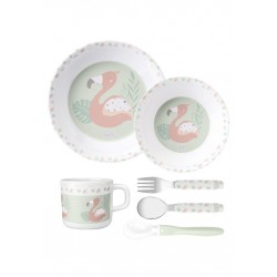 SARO VAJILLA 6 PCS FLAMINGO PARTY