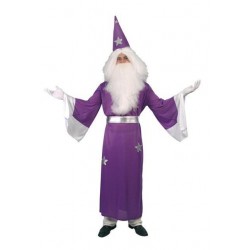 Disfraz Mago Morado Druida Adulto