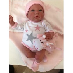 REBORN ARIAS 40 CM GALA C/ MANTA Y PELUC