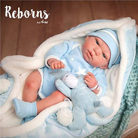 REBORN ARIAS 40 CM CARLOS C/ MANTA Y PEL