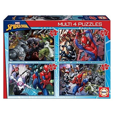 MULTI 4 PUZZLES SPIDERMAN
