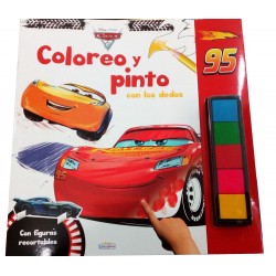 Libro Coloreo y Pinto Con Dedos - Cars