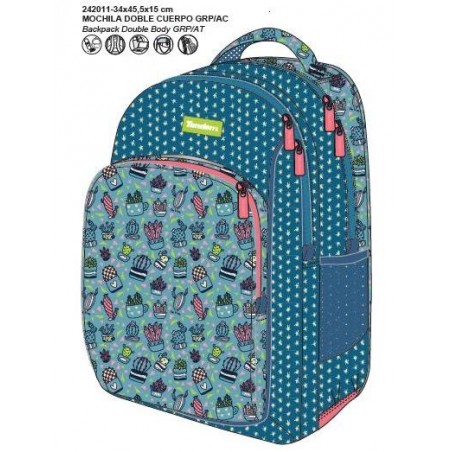CACTUS MOCHILA DOBLE CUERPO GRANDE