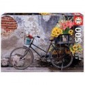 Puzzle Bicicleta con flores 500 pzs