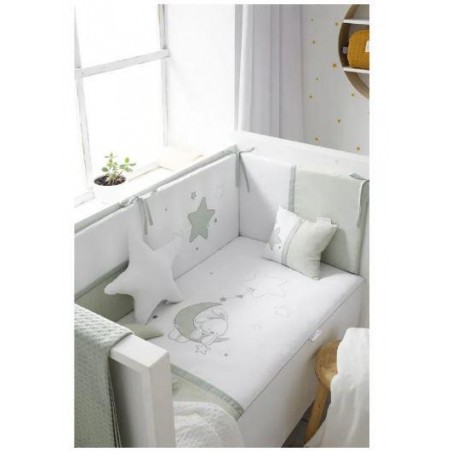 BIMBI EDREDON Y PROTECTOR LUNA VERDE