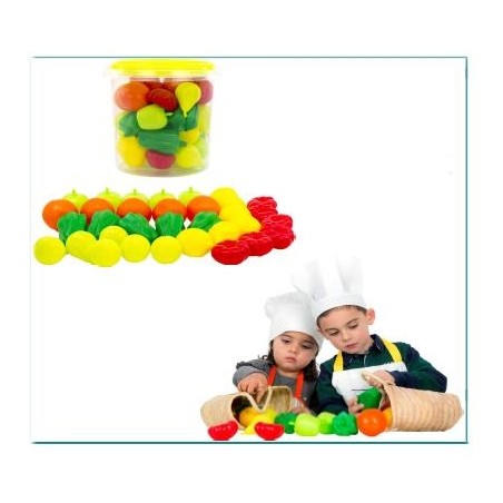 SET FRUTAS Y VERDURAS 34 PIEZAS