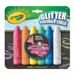 8 TIZAS DE SUELO GLITER LAVABLES