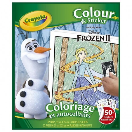 LIBRO PARA COLOREAR + STICKERS FROZEN 2