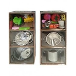 CACHARRITOS COCINA ACERO INOX. Y COMIDITAS 1 unidad