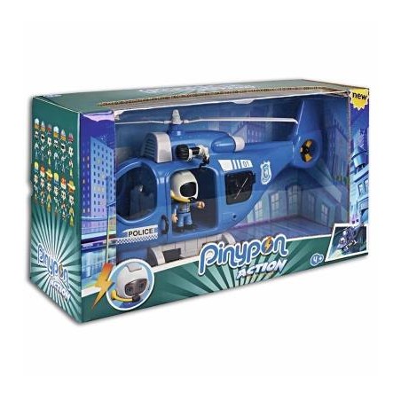 pin y pon action helicoptero policia