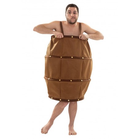 Disfraz Barril con tirantes adulto