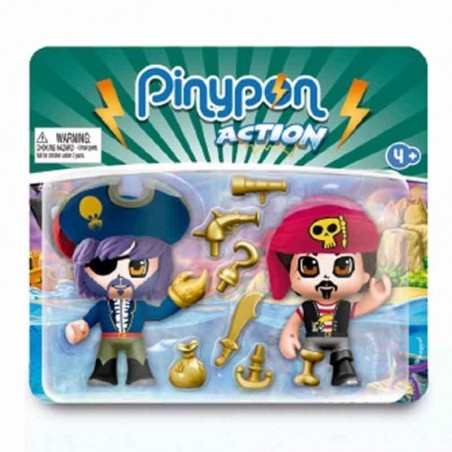 PIN Y PON ACTION PIRATAS 2 FIGURAS