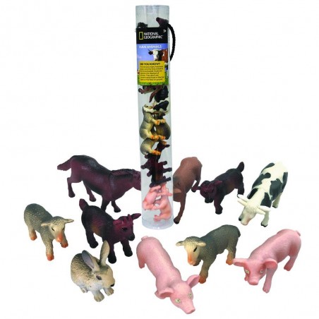 NATIONAL GEOGRAFIC TUBO ANIMALES GRANJA 10 PZ