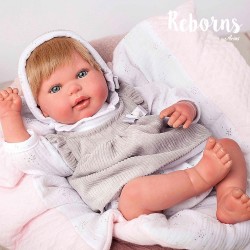 REBORN 45 CM EMMA CON MANTA Y PELUCHE