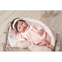 REBORN 45 CM VALENTINA CON MANTA Y PELUCHE