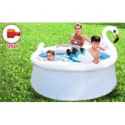 PISCINA CISNE 175X50 CM CON LANZADOR DE AGUA