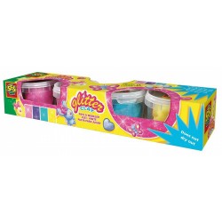 PASTA PARA JUGAR CON PURPURINA 4X90 GRAMOS