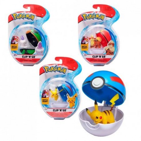 POKEBALL CLIP N GO SURTIDO 1 UNIDAD
