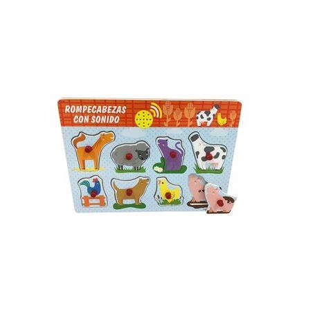 Infant Planet Encaje Sonidos Animalitos | Juguete de Madera