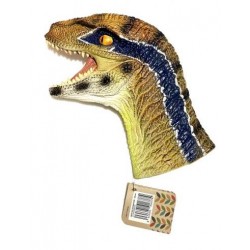 CABEZA DINOSAURIO 31 CM AZUL