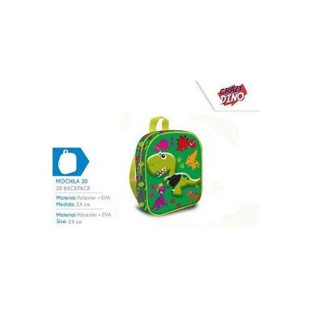 CRAZY DINO MOCHILA 3D GUARDERIA