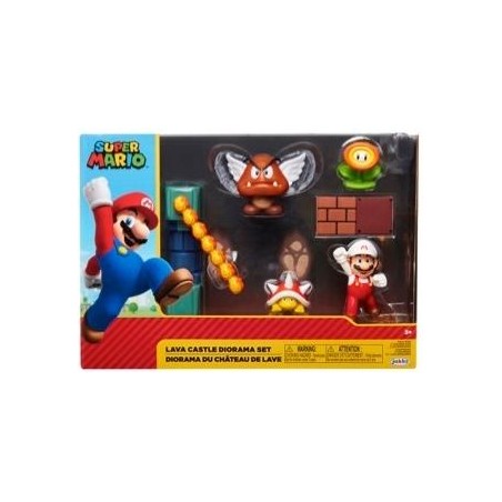 SUPER MARIO SET CASTILLO DE LAVA CON FIGURA