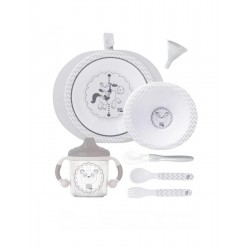 SARO VAJILLA 6 PZAS PLATO TERMO SWEET GRIS