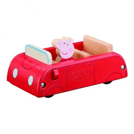 COCHE DE MADERA PEPPA PIG