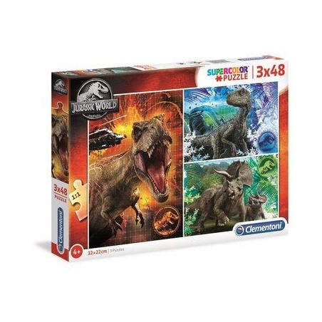 PUZZLE 3X48 PZAS JURASSIC WORLD