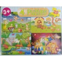 EDIPLAY 4 PUZZLES ANIMALES 25 pzs MODELOS SURTIDOS