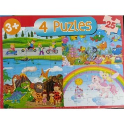 EDIPLAY 4 PUZZLES FANTASIA 25 pzs MODELOS SURTIDOS
