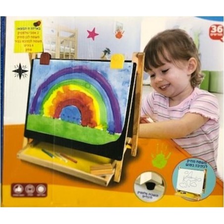 Pizarra de Madera 3 en 1 Plegable Art Planet