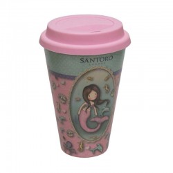 VASO BAMBU CON TAPA SILICONA EN CAJA GORJUSS NICE TO SEA