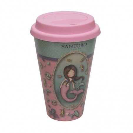 VASO BAMBU CON TAPA SILICONA EN CAJA GORJUSS NICE TO SEA