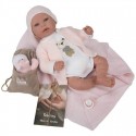 REBORN 45 CM IARE CON MANTA Y PELUCHE