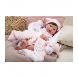 Muñecas Arias Reborn Aina Manta y Peluche 45 cm