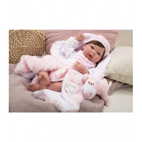 Muñecas Arias Reborn Aina Manta y Peluche 45 cm