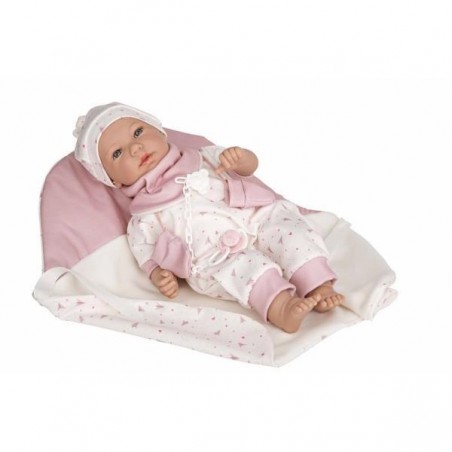 LOIS ROSA CON MANTA Y BABERO