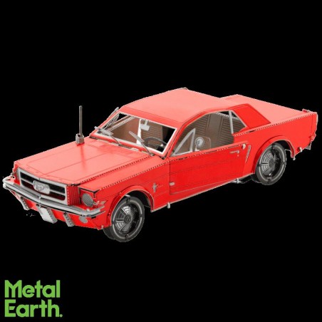 METAL EARTH 1965 FORD MUSTANG COUPE ROJO
