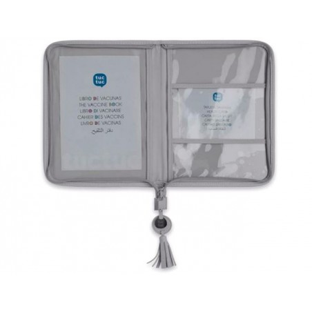 TUCTUC PORTADOCUMENTOS POLIPIEL LOVE GRIS