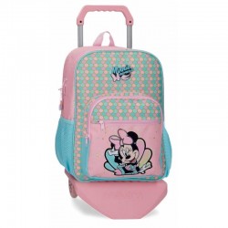 MOCHILA 38 CM CON RUEDAS MINNIE MERMAID
