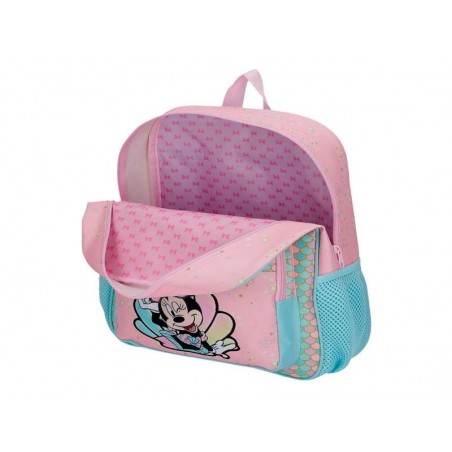 MOCHILA 38 CM CON RUEDAS MINNIE MERMAID
