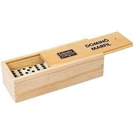 DOMINO MARFIL CON CAJA DE MADERA