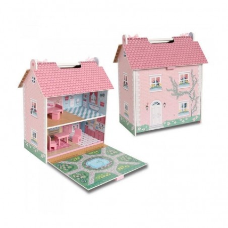 CASA DE MUÑECAS DE MADERA