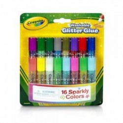 CRAYOLA CORE 16 MINI PEGAMENTOS PURPURINA 