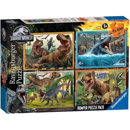PUZZLE 4 X100 PZAS JURASSIC WORLD
