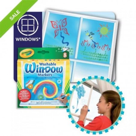 CRAYOLA CORE 8 ROTULADORES PARA VENTANA LAVABLES