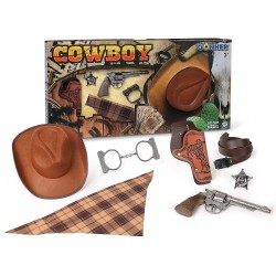 PLAYSET COWBOY REVOLVER 8 TIROS + SOMBRERO