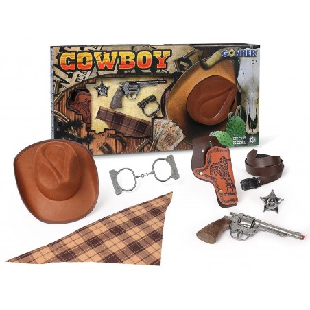 PLAYSET COWBOY REVOLVER 8 TIROS + SOMBRERO